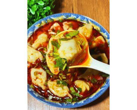 川味香辣酸汤水饺(中份七两半    370g) Spicy Soup Dumplings（Cabbage and Pork）medium size 370g